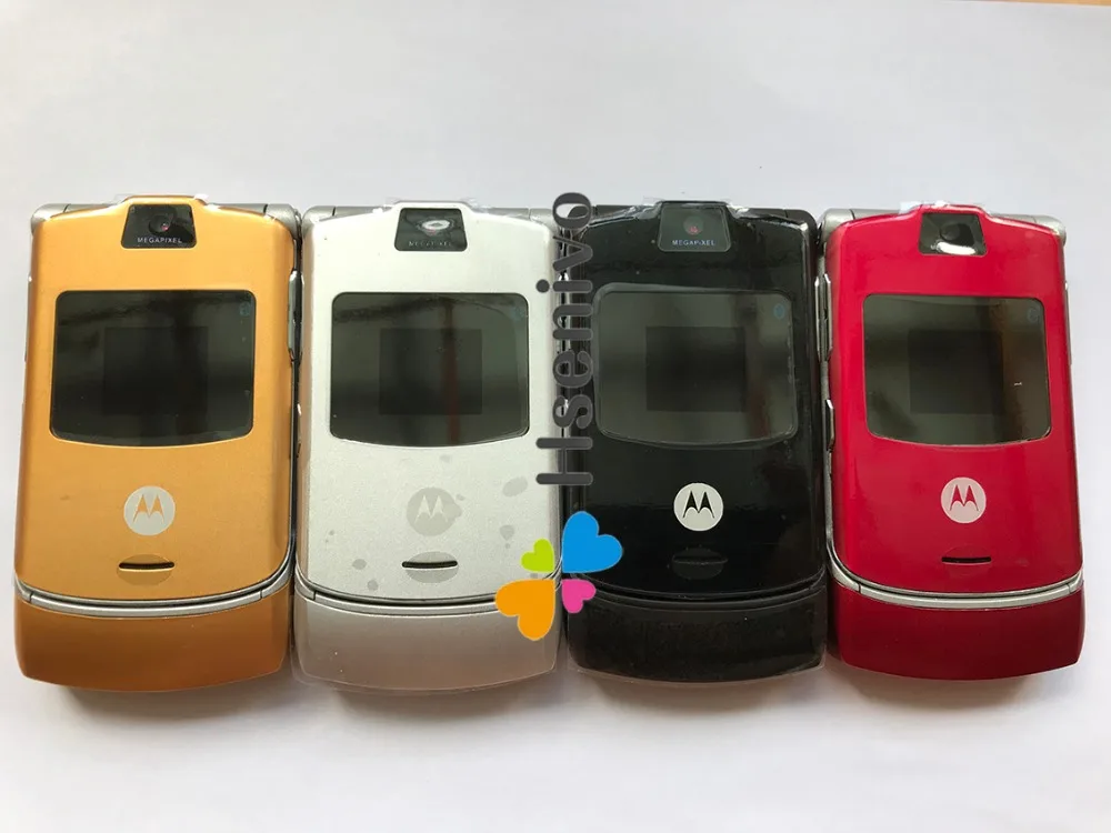 100% хорошего качества оригинальные Motorola Razr V3 мобильного телефона один год гарантии Восстановленное Бесплатная доставка