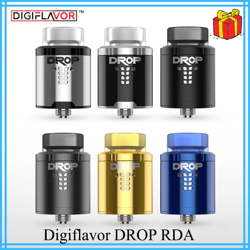 Acheter Réservoir de cigarettes électroniques Original digiflaveur Drop RDA BF squonk 510 broches 24mm conception de flux d air étagé grand post trous VS zeus x