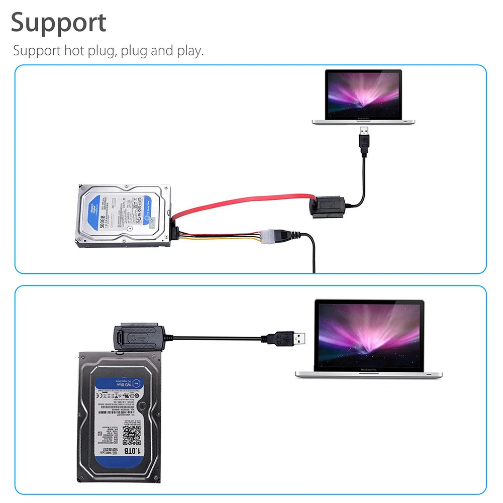 Новый горячий USB 2 0 для IDE/SATA адаптер конвертер кабель жесткого диска 5 3 дюйма NV99| |