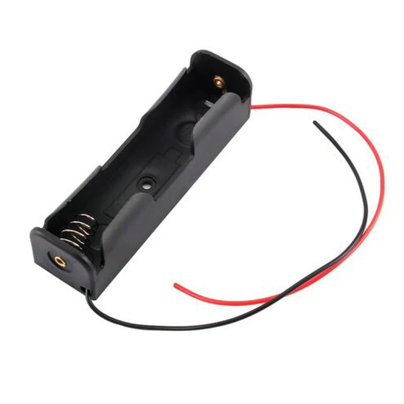 

1PCS Plastic Battery Case Holder Storage Box 18650 Battery 3.7V Clip Holder Box Case With Wire Lead Battery Storage Box 2017 HOT
