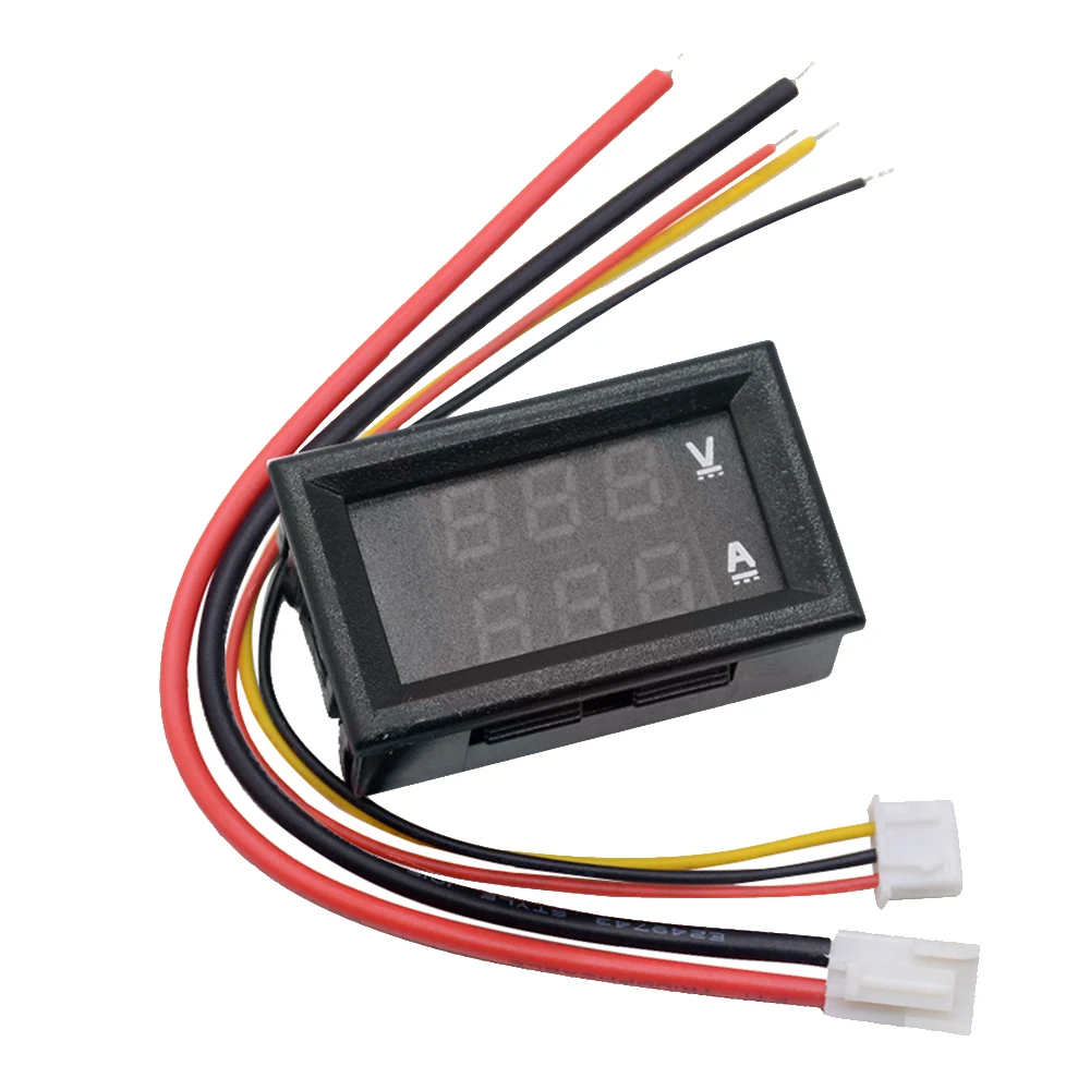 

Mini Dual Digital Voltmeter Ammeter DC 100V 10A 50A 100A Panel Amp Volt Voltage Current Meter Tester 0.28" LED Display