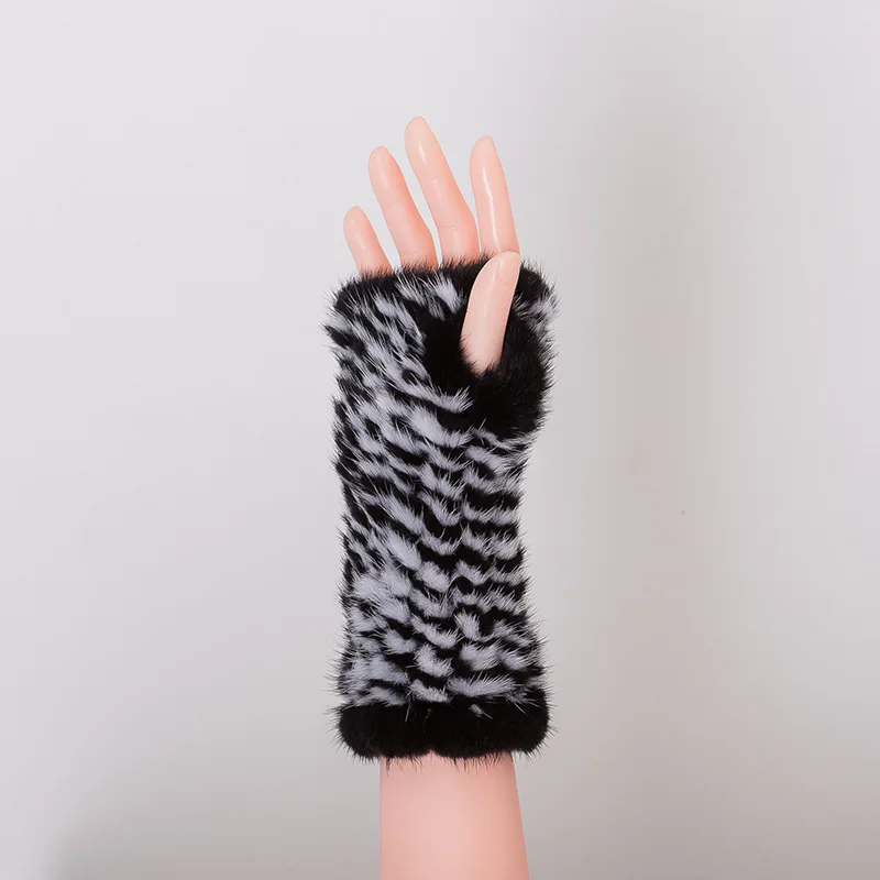 Luxury good quality Winter mink fur gloves for women Knitted Mink Fur Fingerless Genuine Gloves 2017 New Wome (18)