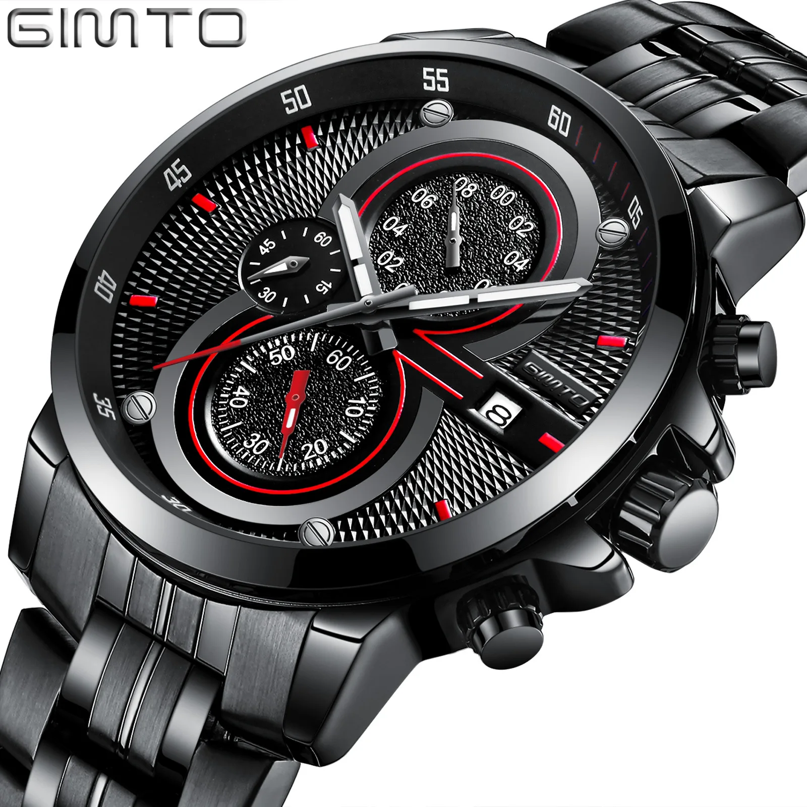 Buy GIMTO Cool Sport Watch Men Stainless Steel Band Luxury Black Military Quartz Watches Male Waterproof Casual Relogio Masculino for only 48.02 USD Buy GIMTO Cool Sport Watch Men Stainless Steel Band Luxury Black Military Quartz Watches Male Waterproof Casual Relogio Masculino for only 48.02 USD