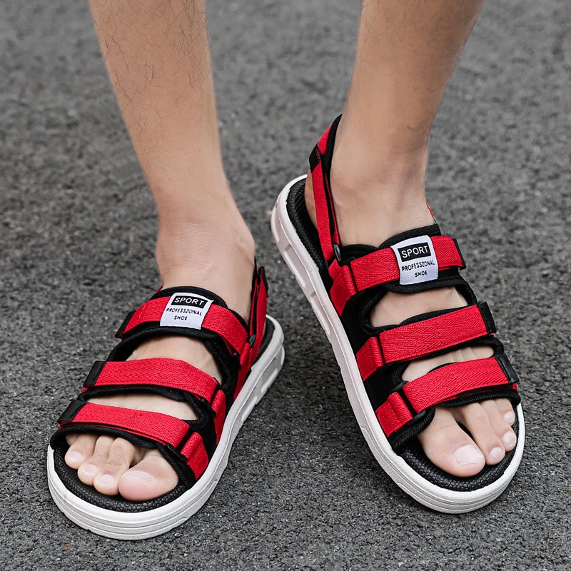UNN Unisex Summer Beach Sandals Men's Shoes Breathable Outdoor Gladiator Sandals Casual Shoes Flip Flops Red UNN Unisex Summer Beach Sandals Men's Shoes Breathable Outdoor Gladiator Sandals Casual Shoes Flip Flops Red