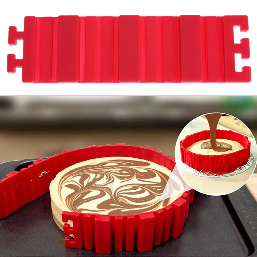 

4pcs Silicone Cake Mold Heat Resistant Adjustable Silica Cake Chocolate Moulds Magic Bake Snakes DIY All Shape Baking Tools