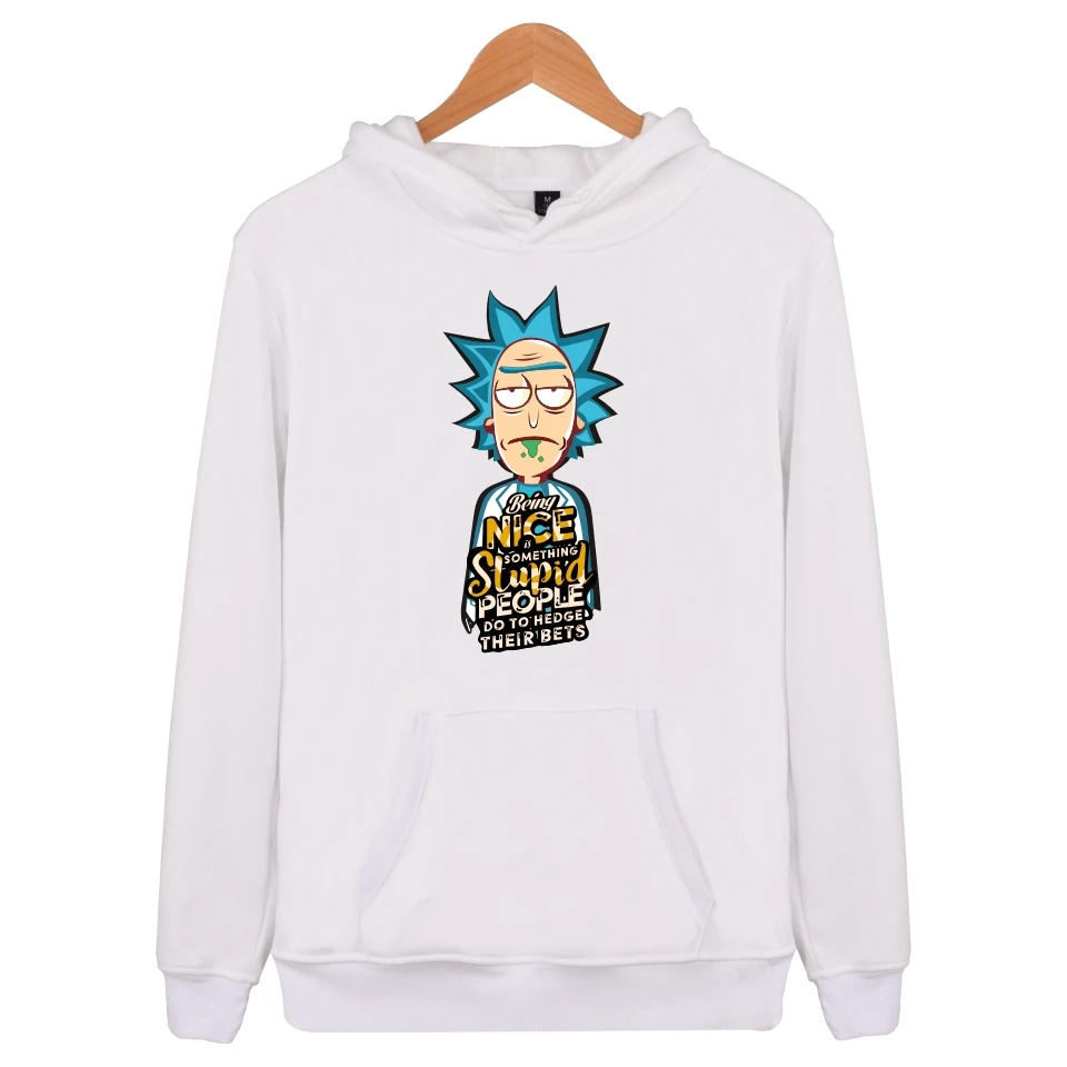Толстовка с капюшоном Rick and morty мужская толстовка героями мультфильмов Осень