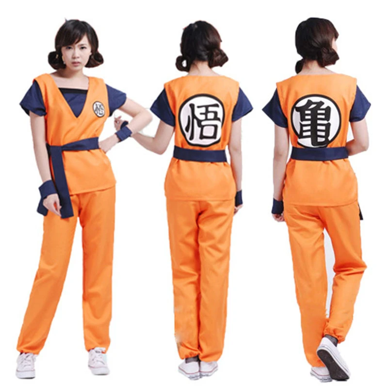 

Anime Dragon Ball Z Son Goku Turtle And Wu Pattern Cosplay Costumes Women Man Outfits Battle Uniform Party Suits