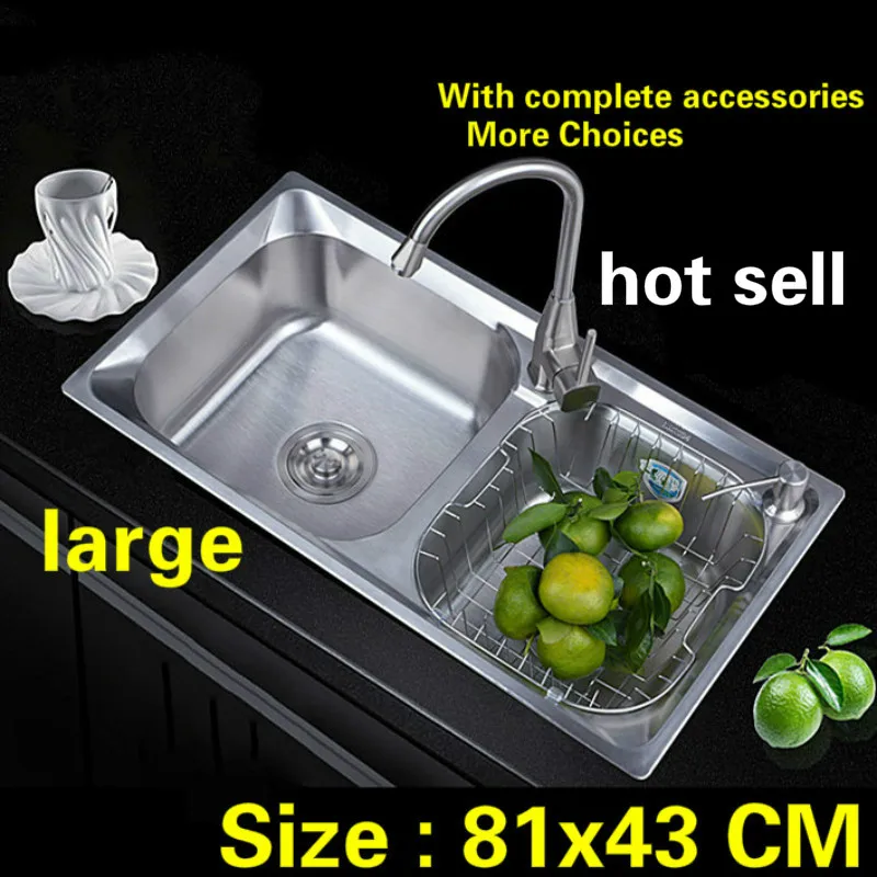 Free shipping double groove thickening food grade 304 stainless steel