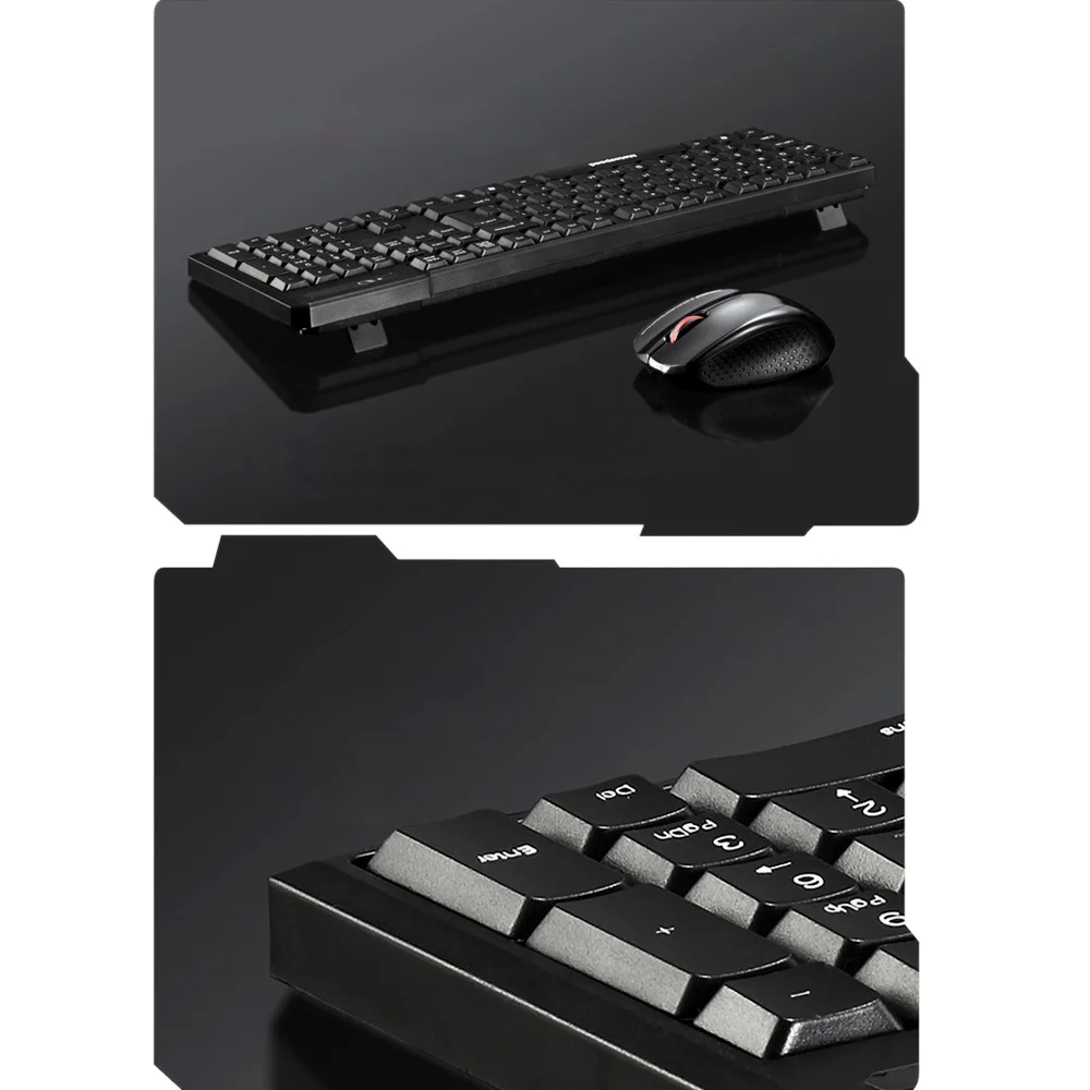 Бренд 2,4 ГГц Беспроводная клавиатура и оптическая мышь комбинированный комплект с USB Приемником игровая мышь Клавиатура для ПК ноутбук геймер