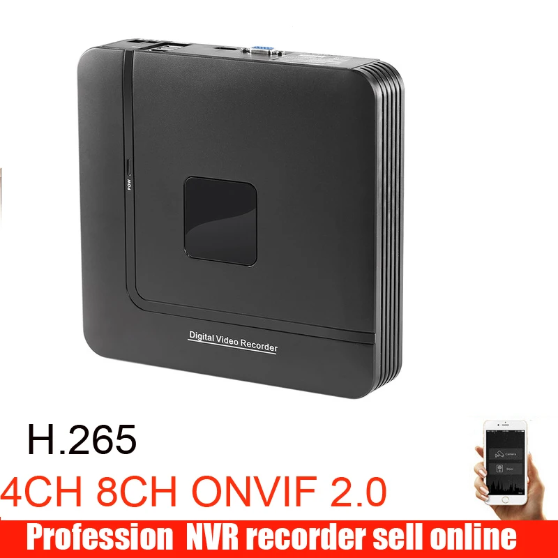 H.265 Max 4K Выход CCTV NVR 16CH 5MP / 8CH 4MP /4CH видео регистратор безопасности Обнаружение