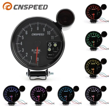 

Racing Car Gauge 5 Inch Rpm Meter Tachometer 11000k With Shift Light 7 Color Backlight 12v For 4 / 6 / 8 Cylinder Engine Vehicle