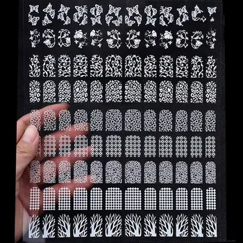 

Manicure 3D Nail sticker DIY Phototherapy Adhesive Sticker Carapace Pet Nail Sticker 3 kinds of white Mixed wholesale
