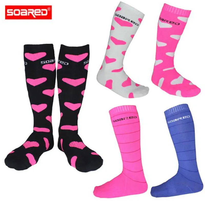 

SOARED Winter Warmer Socks Outdoor Sports Ski Socks Women Cotton Snowboard Winter Cycling Socks Leg Warmers Knee Socks