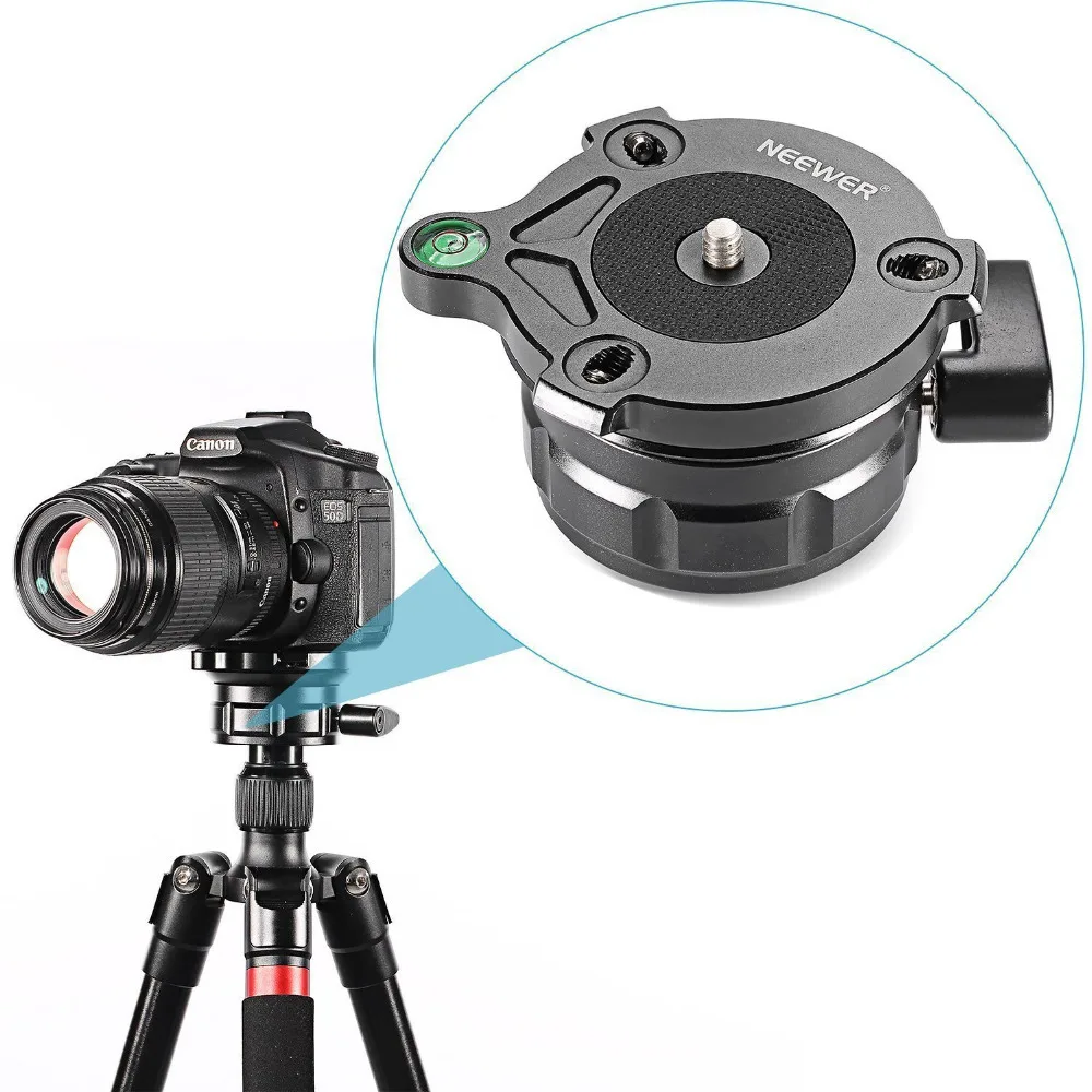 Neewer Tripod Leveling Base with Offset Bubble Level for Canon,Nikon