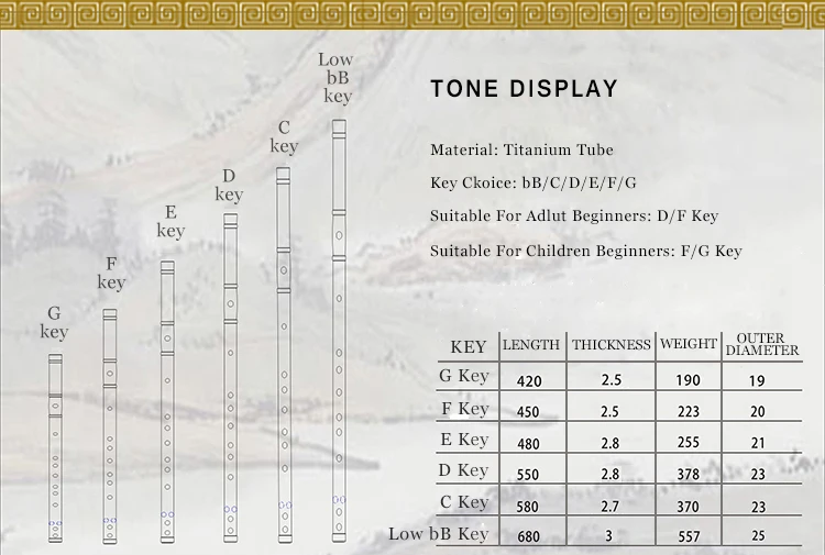 Профессиональный титановый ключ CDEFG 8 отверстий флейта китайская металлическая флейта Китай классические деревянные духовые Музыкальные инструменты