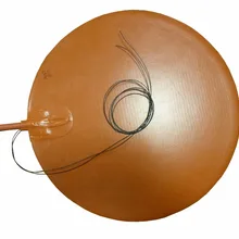 Диаметр 500*1,5 мм кровать с подогревом для 3D-принтера Гибкая силиконовая Резина Нагреватель 230vAC 900 Вт клейкая 1 сторона 100 K 1000 мм leadwire