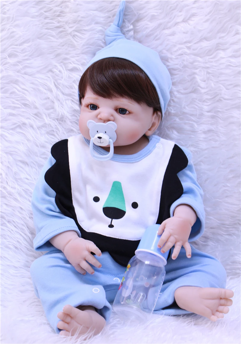 

Bebes reborn real silicone baby boy girl dolls toys 23"57cm NPK brand fake baby dolls toys gift for kids oyuncak bebek bonecas