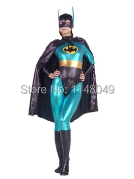 

Blue & Black Batman Shiny Metallic Superhero Costume