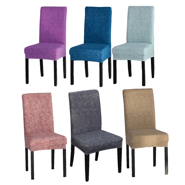 Comwarm Solid Color Dining Room Chair Cover Spandex Stretch Polyester Seat Geometric Anti Dirty Comwarm Solid Color Dining Room Chair Cover Spandex Stretch Polyester Seat Geometric Anti Dirty