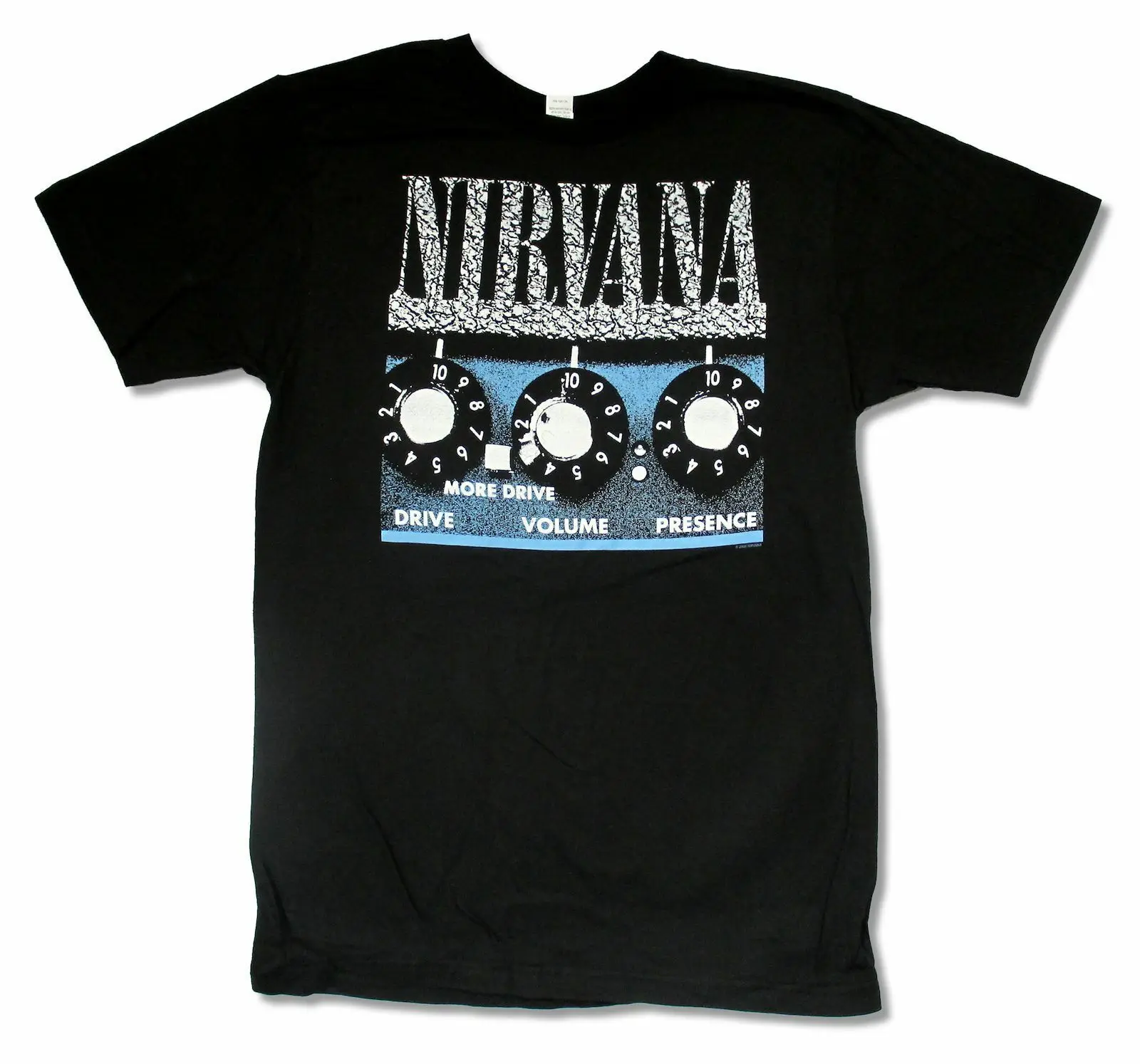 

NIRVANA VOLUME CONTROL BLACK T-SHIRT NEW OFFICIAL ADULT