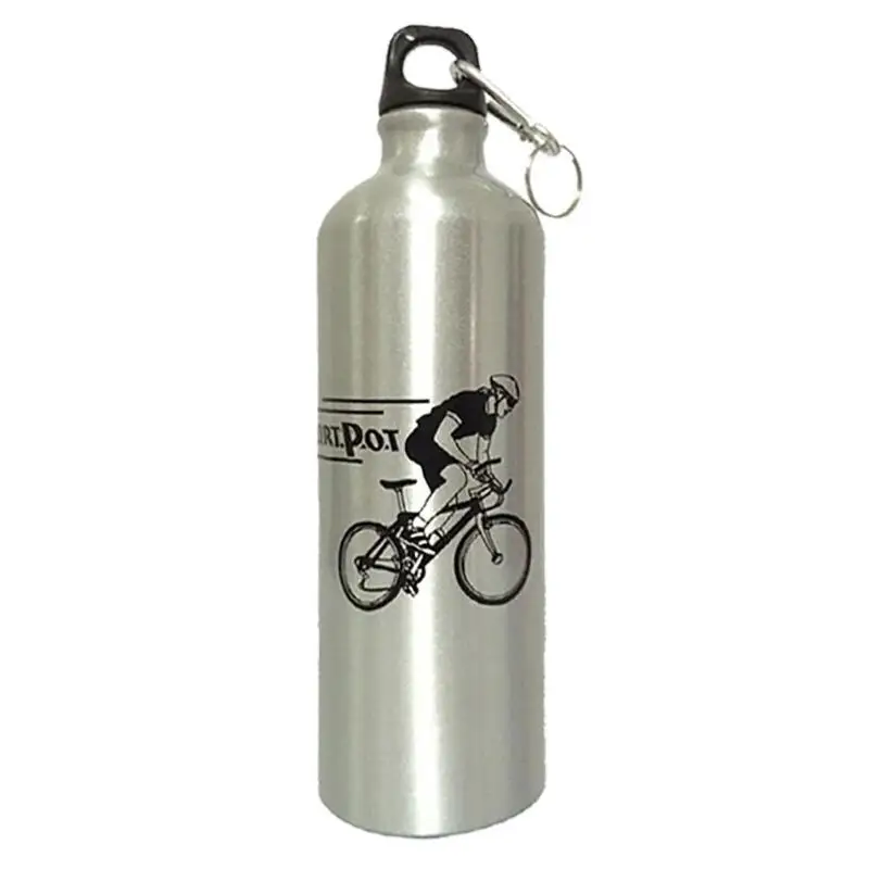 Silver 750ml 400/500/600/750 мл бутылка велосипед водные виды спорта Алюминий сплав Портативный Открытый чайник с крышкой открытый для хранения воды - Цвет: Silver 750ml