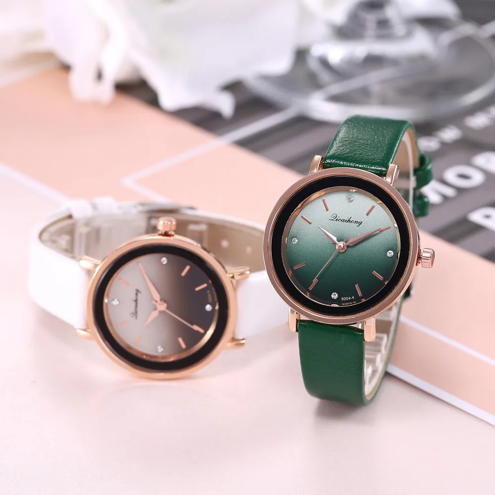 Модные женские часы Ретро дизайн кожаный ремешок аналоговые кварцевые наручные часы из сплава под платье женские часы relogio feminino часы