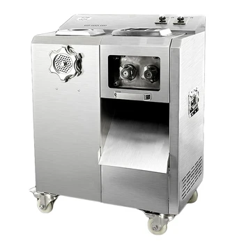 

Commercial Meat Grinder Slicer Double motor Stainless steel Meat Mincer Sausage Stuffer 2200w Cutting Machine Vegetable Cutter