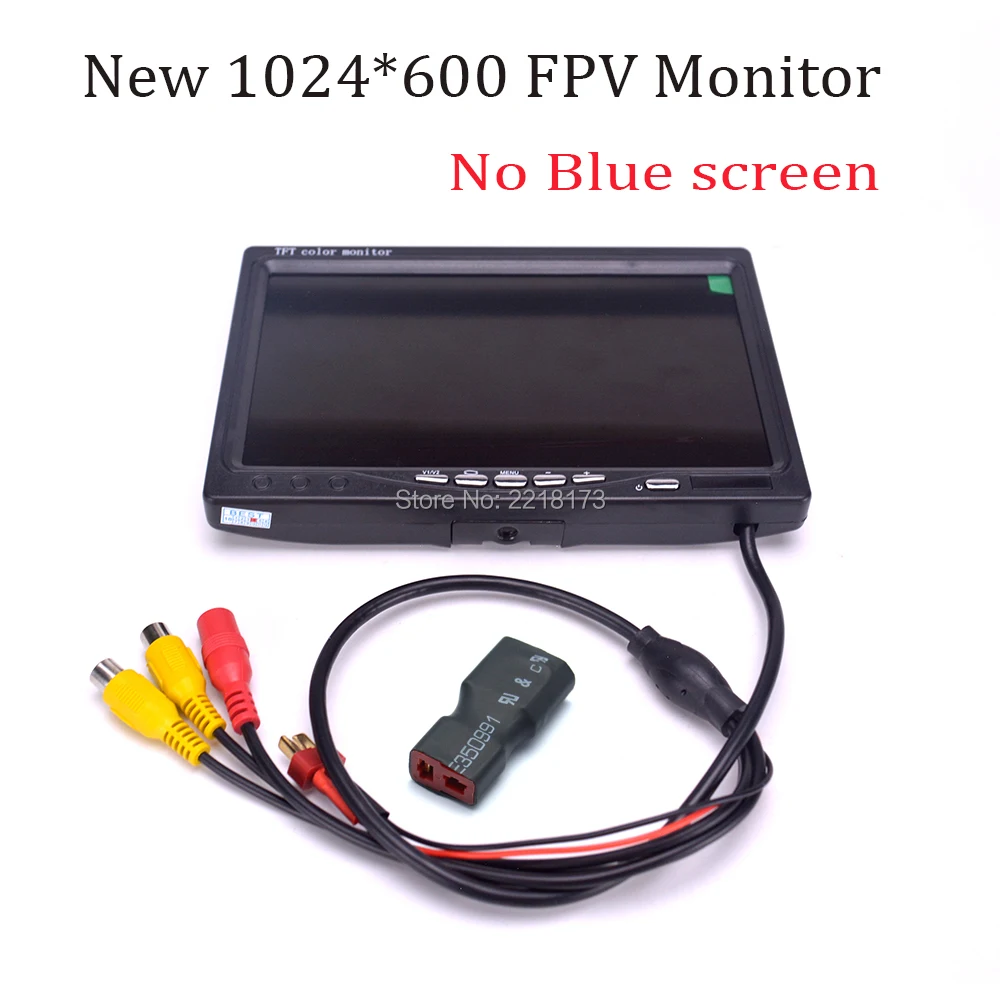 

NO blue 7" FPV LCD Color 1024 x 600 FPV Monitor Video Screen 7 inch for Rc Multicopter Ground Station Robocat 270