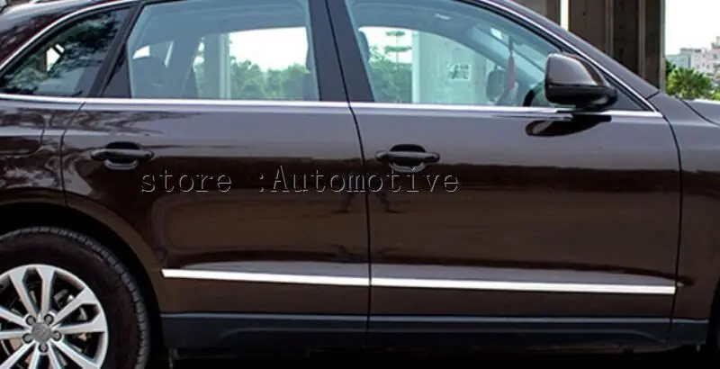

New Chrome Stainless Steel Door Body Molding Trim For Audi Q5 2009 2010 2011 2012 2013 2014 2015 2016