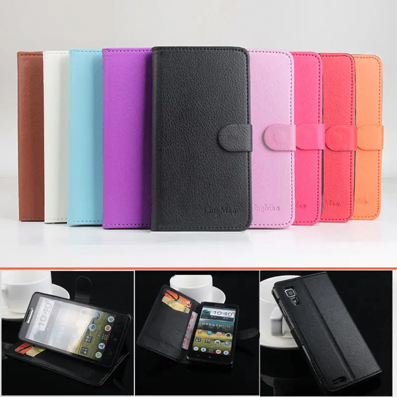 

For Lenovo P780 Litchi Grain Leather Case Cover for Lenovo P780 Luxury Phone Cases with Wallet Stand Card
