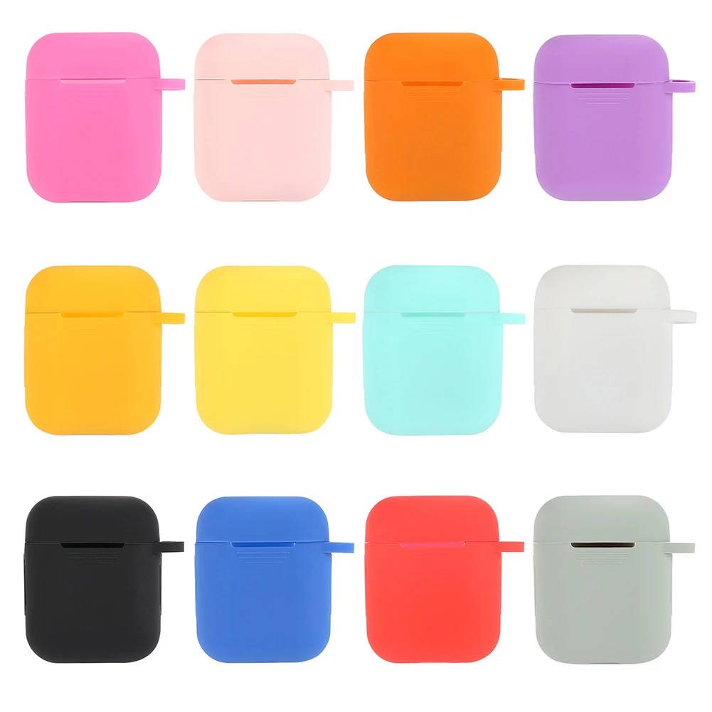 

Silicone Carrying Earphone Case for Apple Airpods Air Pods Skin Sleeve Pouch Box Protector Wireless Earpods Headphones Cover