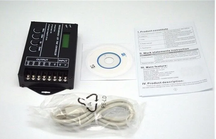 

1 piece LED Time Dimmer RGB Controller TC420 DC12V/24V 5Channel Total Output 20A Common Anode Programmable