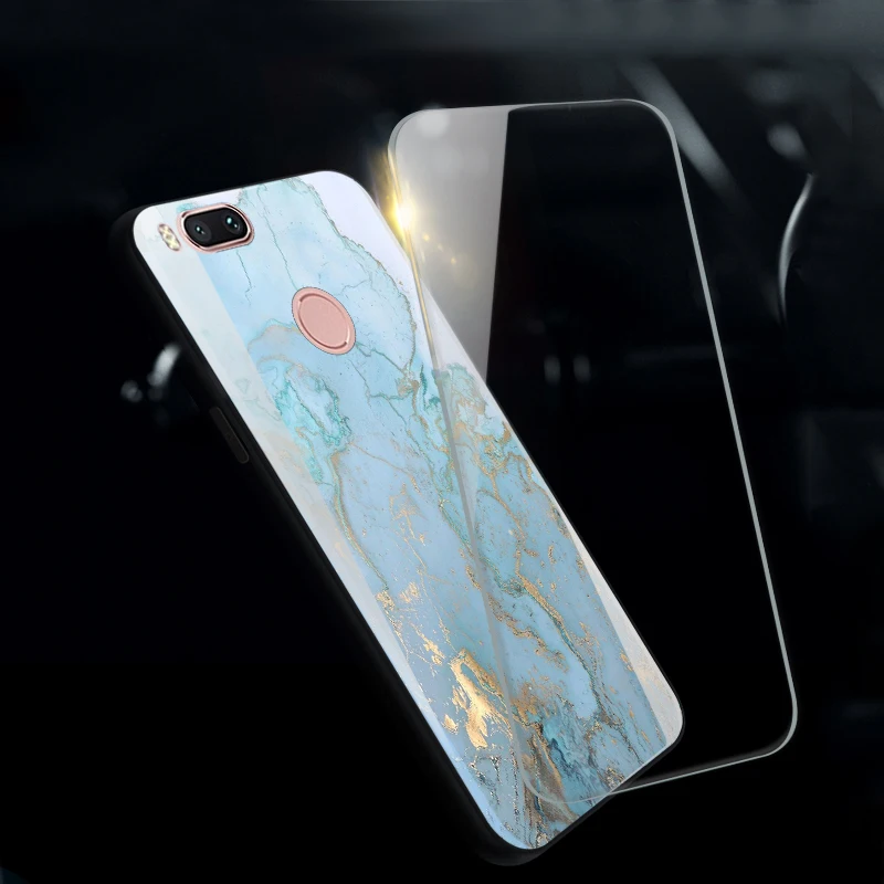 Чехол для телефона из мраморного стекла XiaoMi Mi 5 5S Plus 5X 6X A1 A2 Модный чехол