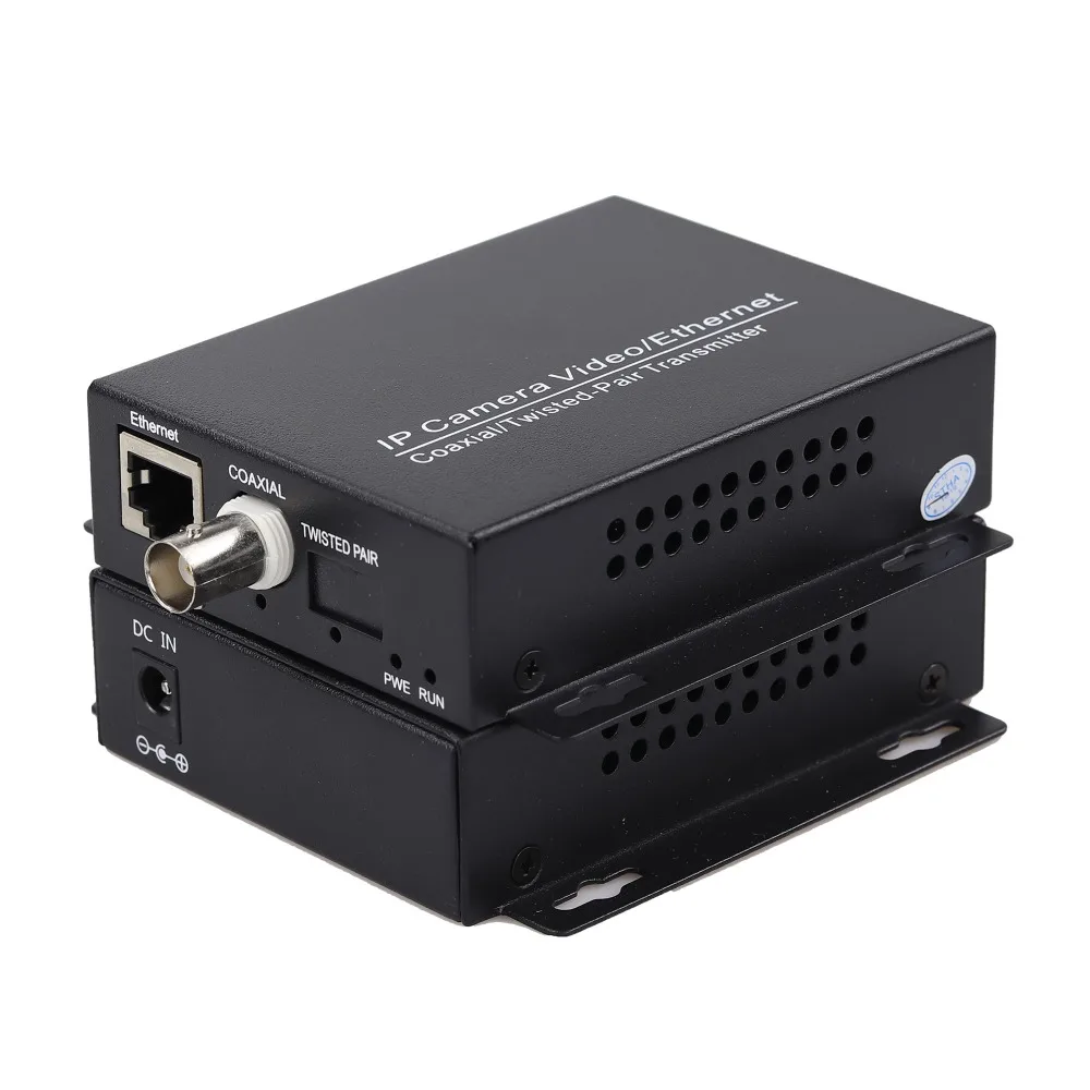 2 км Ethernet удлинитель по IP коаксиальный Сетевой удлинитель 1080p видео конвертер передатчик приемник Поддержка HIKVISION Dahua