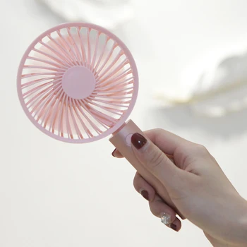 

Fan Mini USB Charger Handheld Summer Cool Protable Fan Pink/Blue Students Like ABS Noise Reduction Third Gear Bottom Hom Fan