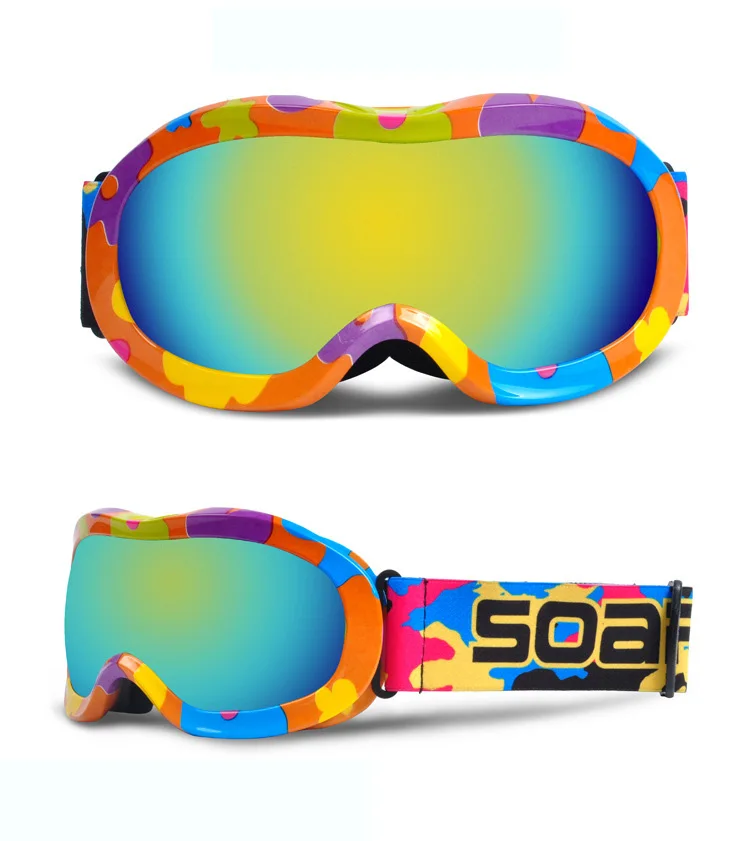 Onedoyee профессиональные детские лыжные очки, детские очки для сноуборда, лыжные очки с защитой от уф400 лучей, снежные очки, противотуманные лыжные маски