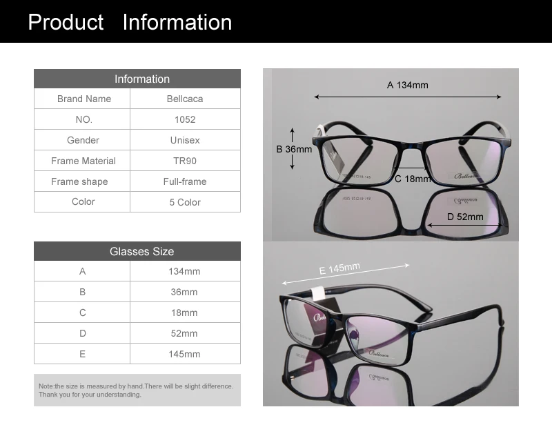 Bellcaca оправа для очков, очки для мужчин и женщин, компьютерная оптическая оправа для близорукости, оправа для мужчин, прозрачные линзы, BC035