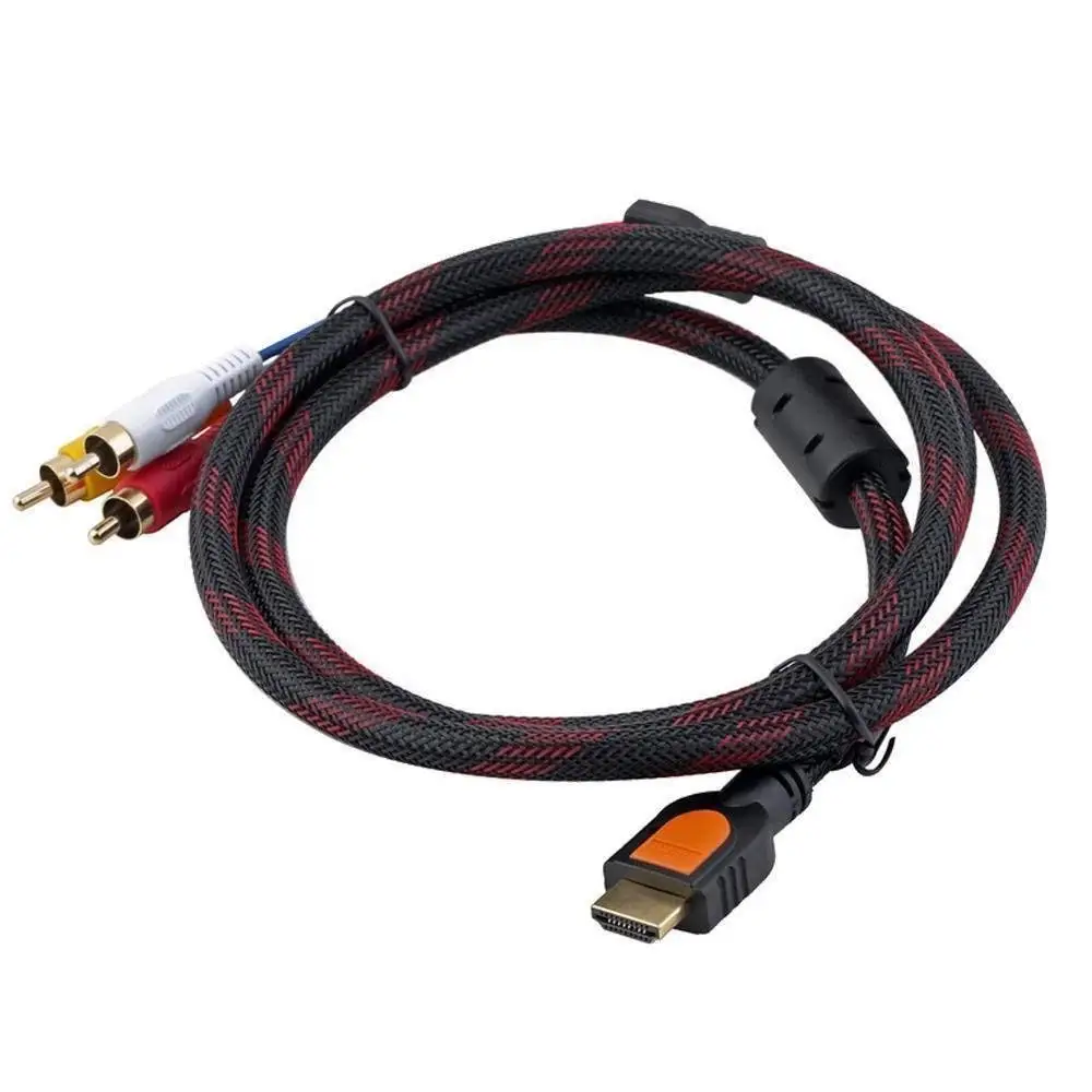 

Wantek 5FT 1080P HDMI Male to 3 RCA Video Audio AV Cable Adapter For TV HDTV DVD