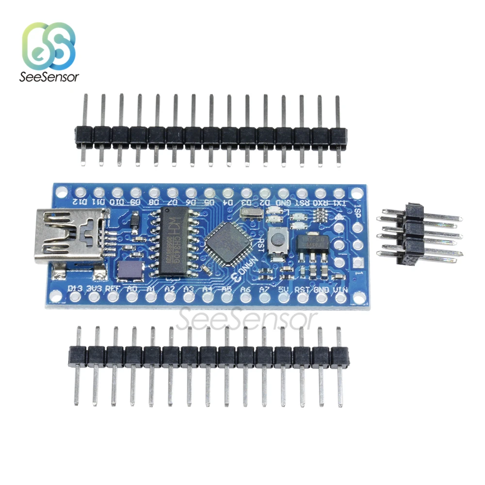 Nano V3.0 3,0 ATmega168 CH340G CH340 Mini USB UART интерфейсная плата микроконтроллер модуль 3,3 V 5V микроконтроллер для Arduino