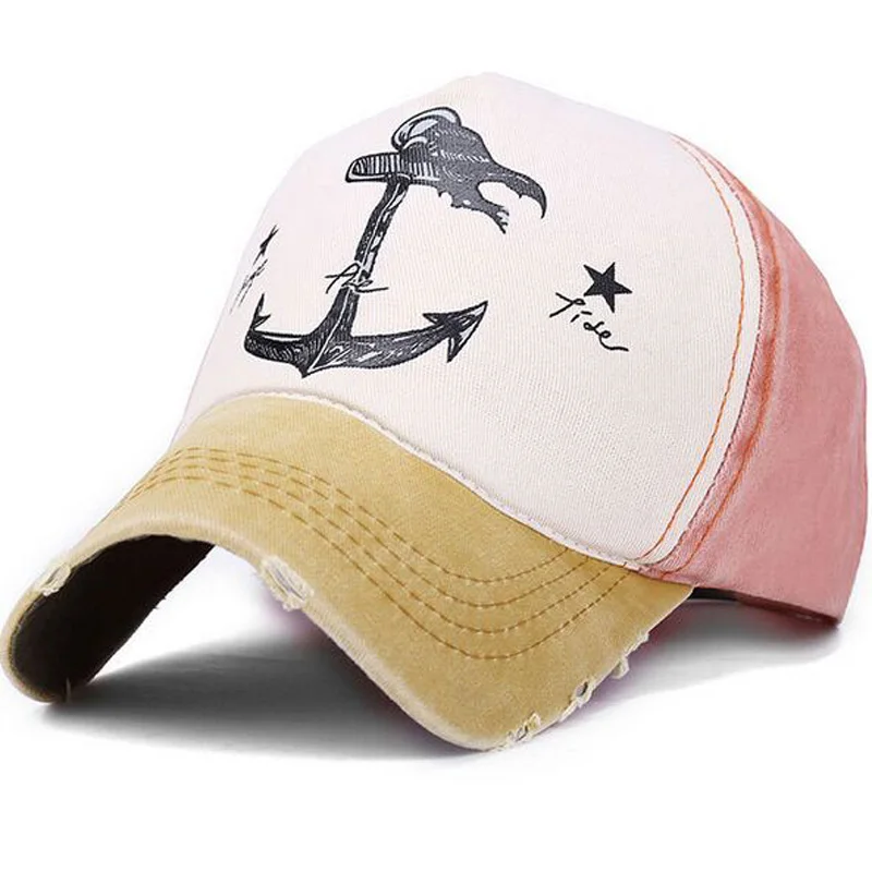 2017 Spring Autumn Couples Hat For Man And Woman Pure Cotton baseball Caps Do Old Pirate Ship Anchor Brand Hats 7 colors 8102