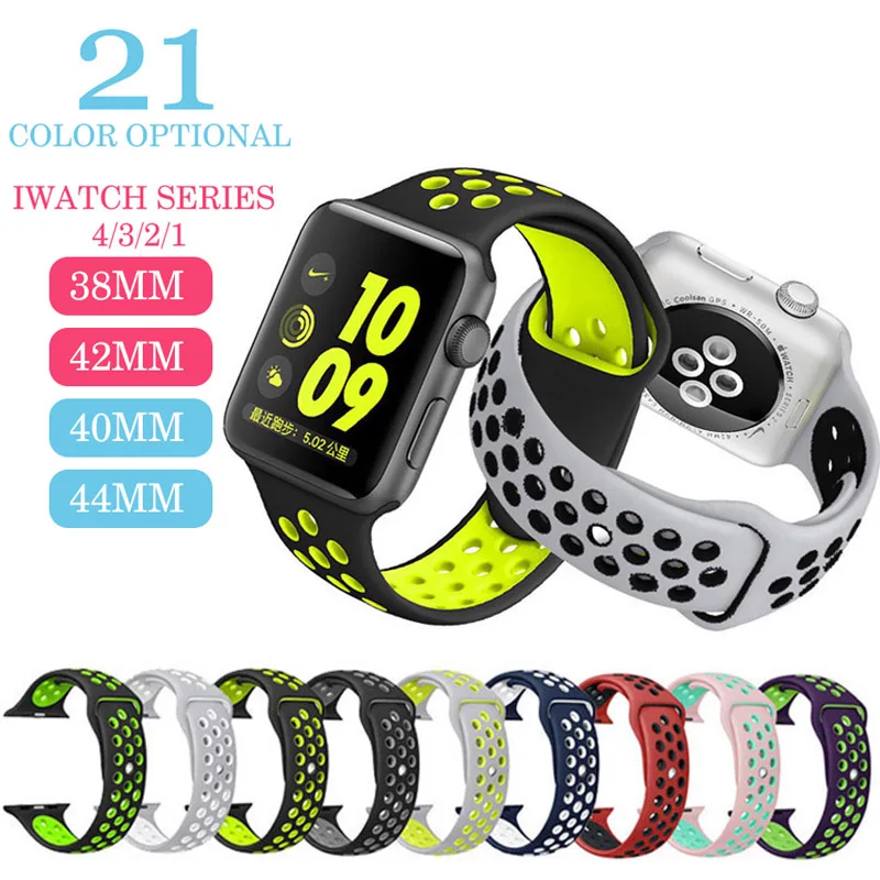 

2019 For Apple Watch Band Series 3/2/1 38/40MM 42/44MM Soft Breathable Replacement Strap Sport Wrist Bracelet Strap for iWatch