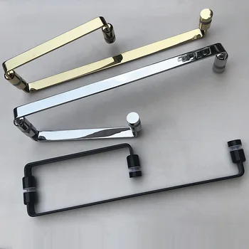 

Bathroom Frame Support Safety Handrail Square Glass Door Handle Bathroom L-shaped Shower Door Handle 225mm 425mm Hole Distance