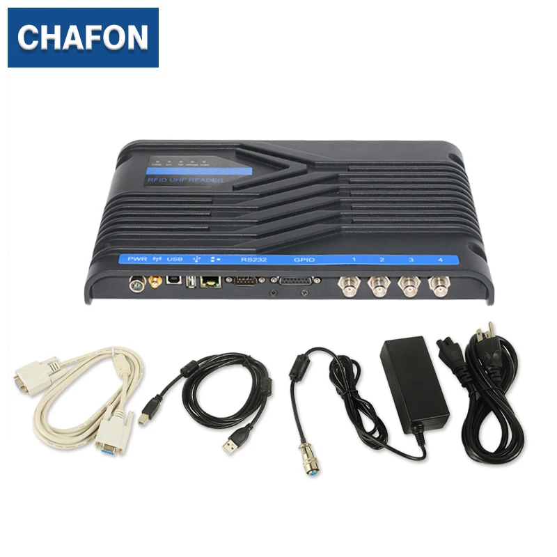 

CHAFON Impinj R2000 4 ports uhf rfid fixed reader RS232 RS485 TCP/IP interface provide free SDK demo software for access control