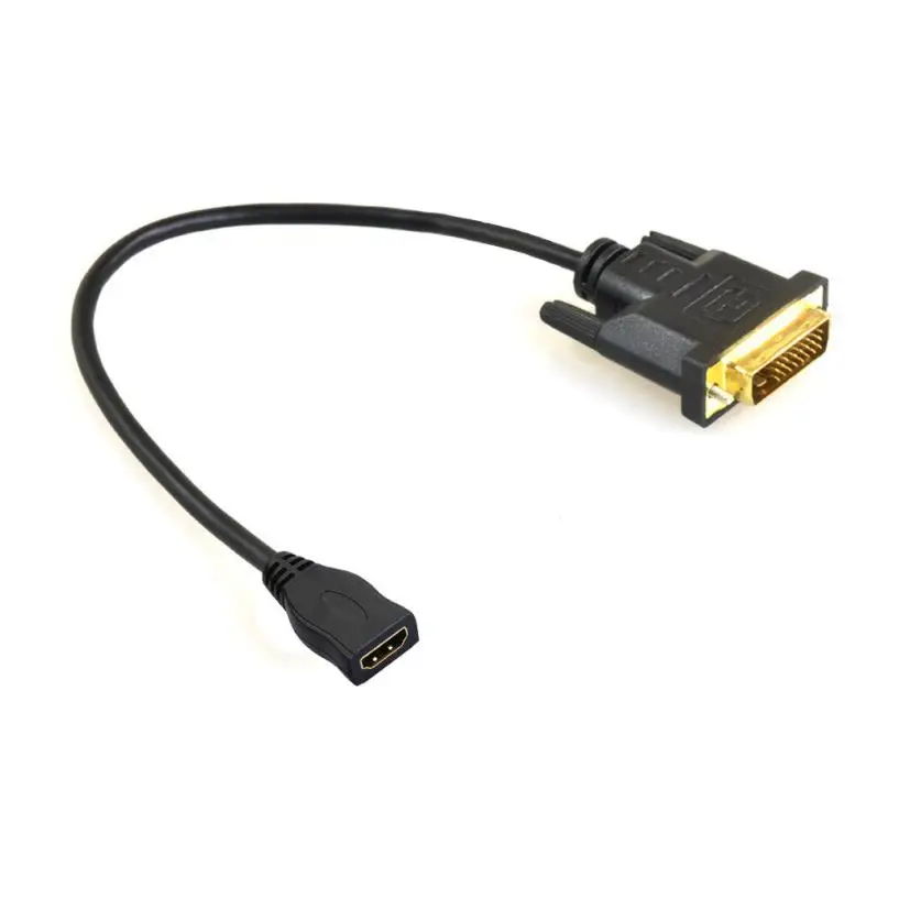 

HIPERDEAL HDMI female to DVI 24+1 Male Gold Adapter Converter Cable for HDTV Reversible Drop Shipping 1J23