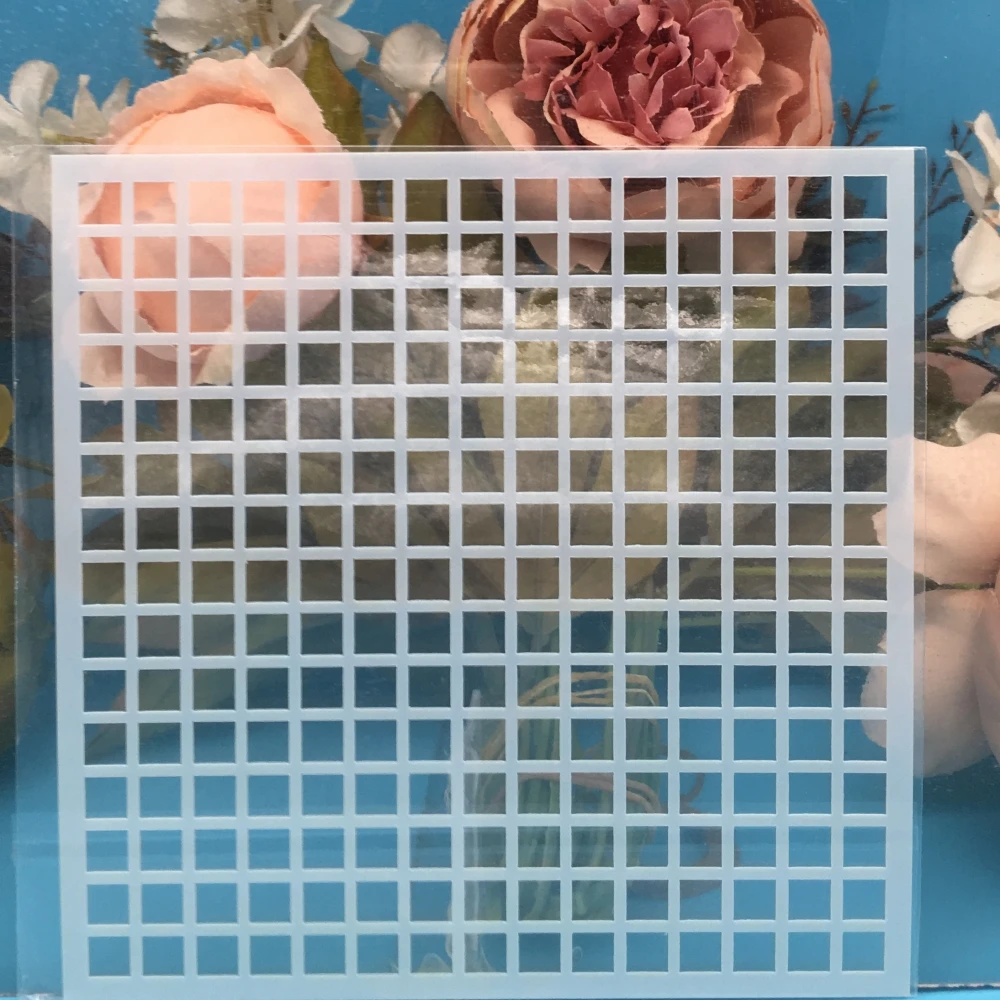 1Pcs Square Grid DIY Craft Layering Stencils Wall Painting Scrapbooking Stamping Embossing Album Paper Card Template F5549 | Канцтовары