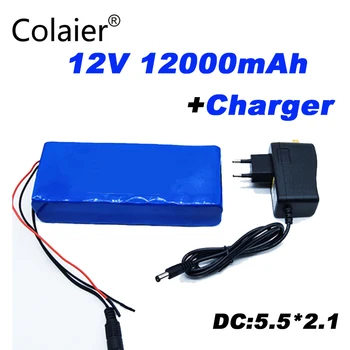 

2018 Colaier 12V 12Ah 18650 Battery 12V Battery Make 12000mAh 10C Rechargeable Batteries For Digital Emergency Power LED Light