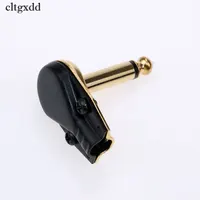 זווית ישרה פליז מצופה זהב 10pcs 6.35 מ"מ מונו 2Pole ג