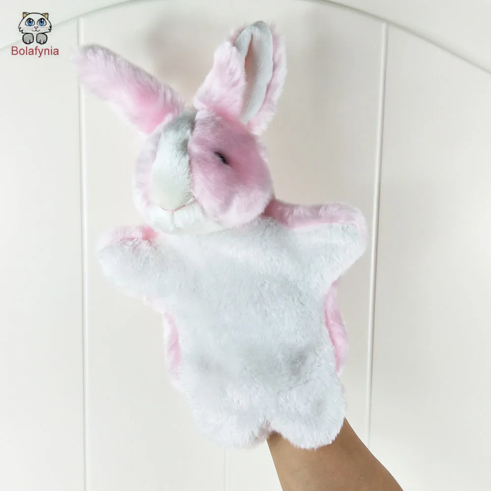 BOLAFYNIA Children Hand Puppet Toys rabbit pink blue baby kid plush Stuffed Toy for Christmas birthday gift детское автокресло britax roemer baby safe moonlight blue trendline 2000027812