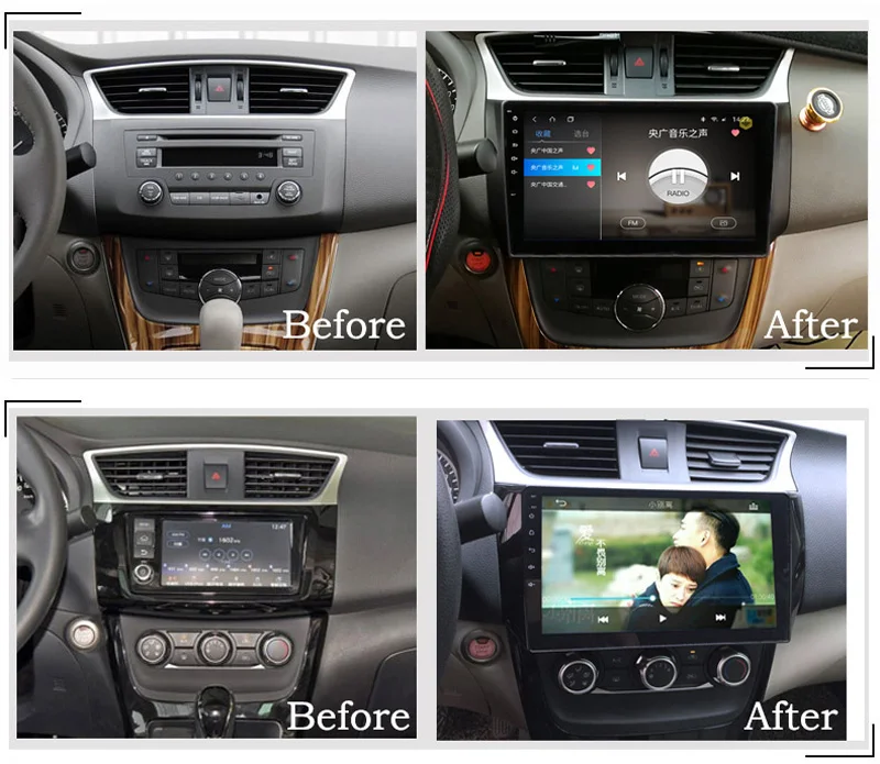 Excellent 10.1inch 2.5D IPS Tempered HD multi-touch screen Android8.1 NAVI for Nissan sylphy 2012-2018 with Bluetooth USB WIFI support SWC 1