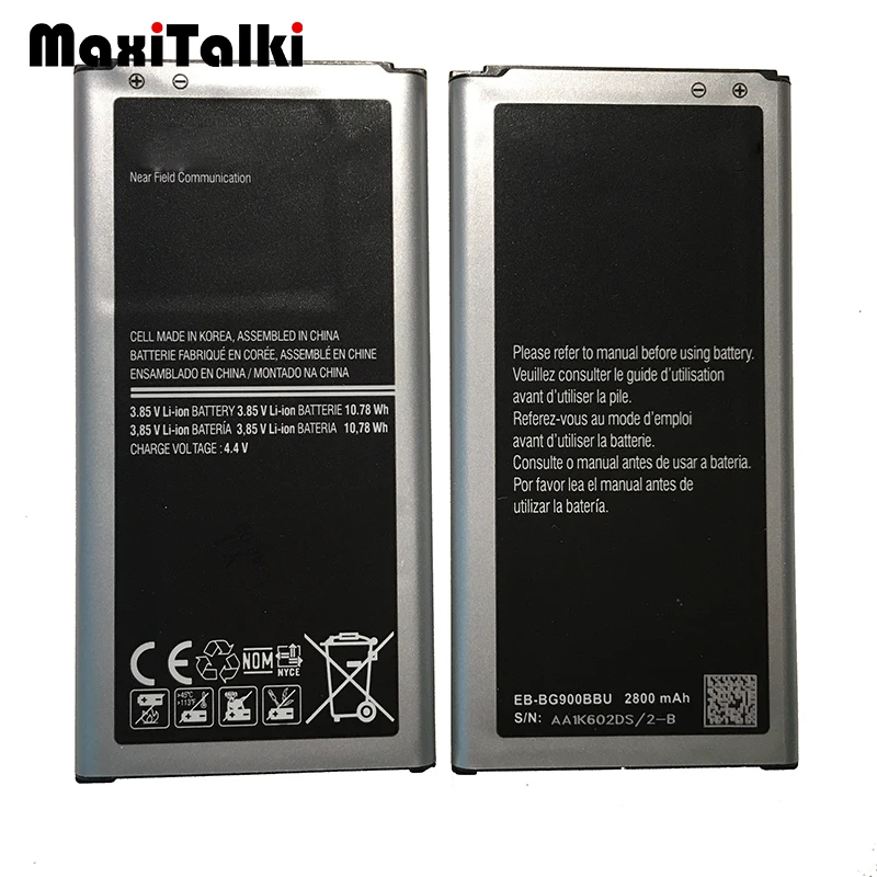 Одежда высшего качества 2800 мАч Батарея EB-BG900BBU EB-BG900BBC для samsung GALAXY S5 G900S G900F G900M G9008V